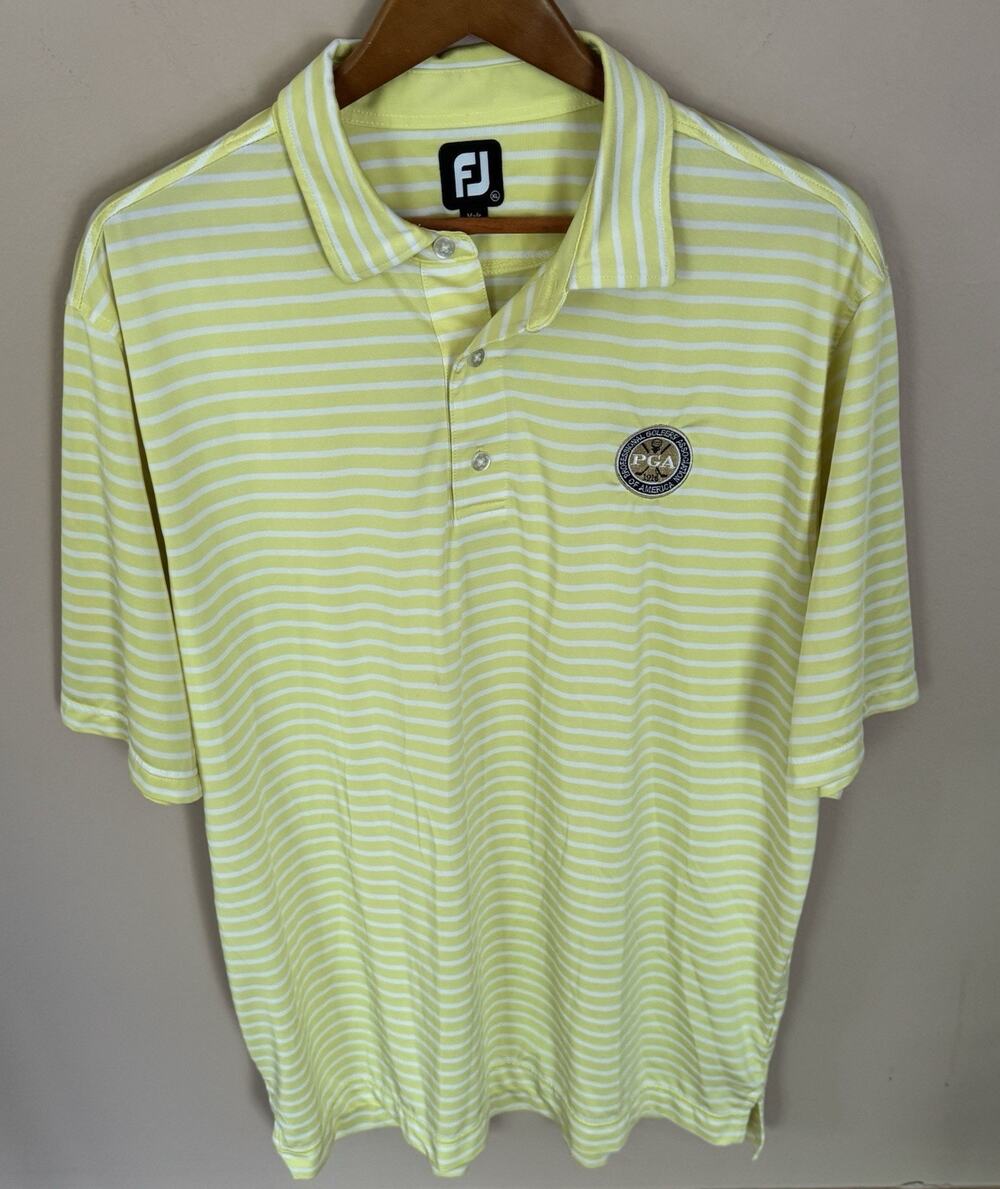 FootJoy Golf Yellow Polo XL PGA Embroidery
